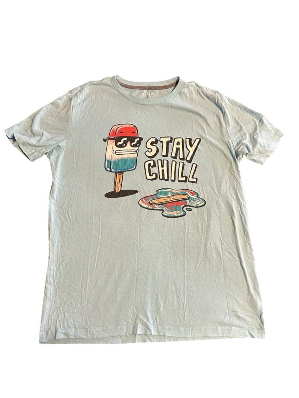 Old Navy Light Blue Graphic Tee